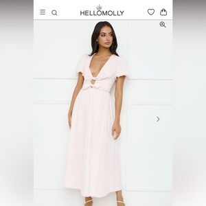 PEACH FIZZ MAXI DRESS PINK